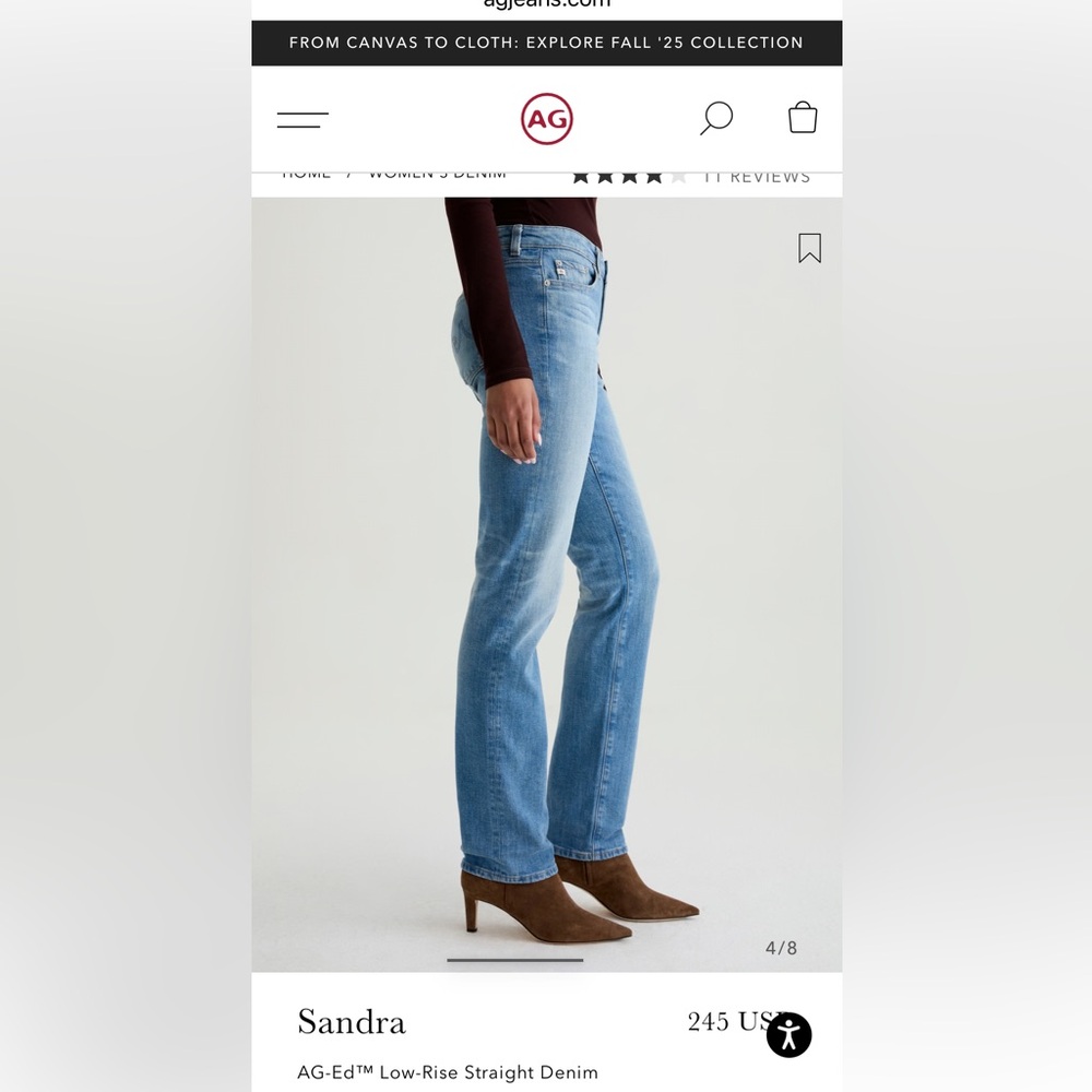 Ag Adriano Goldschmied Classic Blue Straight Jeans - Picture 6 of 12